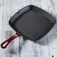 thumbnail image 3 of Cuisinart Chef'S Classic Enameled Cast Iron 9.25" Square Grill Pan-Cardinal Red, 3 of 3