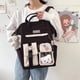 thumbnail image 3 of Bsvklp Mochila De Viaje De Color De Contraste De Moda Para Mujer Mochila Grande Para La Escuela (Negro) Bsvklp Para estrenar, 3 of 9