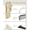 thumbnail image 3 of Clothing Rack, 70.08 In Metal Freestanding Coat Rack, Natural Stable Rock Base, Suitable For Outerwear, Clothes, Handbags, Suitable For Entrances, Corridors, Halls, White, 3 of 7
