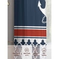 thumbnail image 6 of Navy Blue Coastal Sheer Curtains 96 Inch Length 2 Panels for Living Room, Nautical Ocean Sea Anchor Abstract Art Voile Kitchen Curtain Set, Luxury Privacy Drapes Window Treatment for Bedroom, 6 of 7