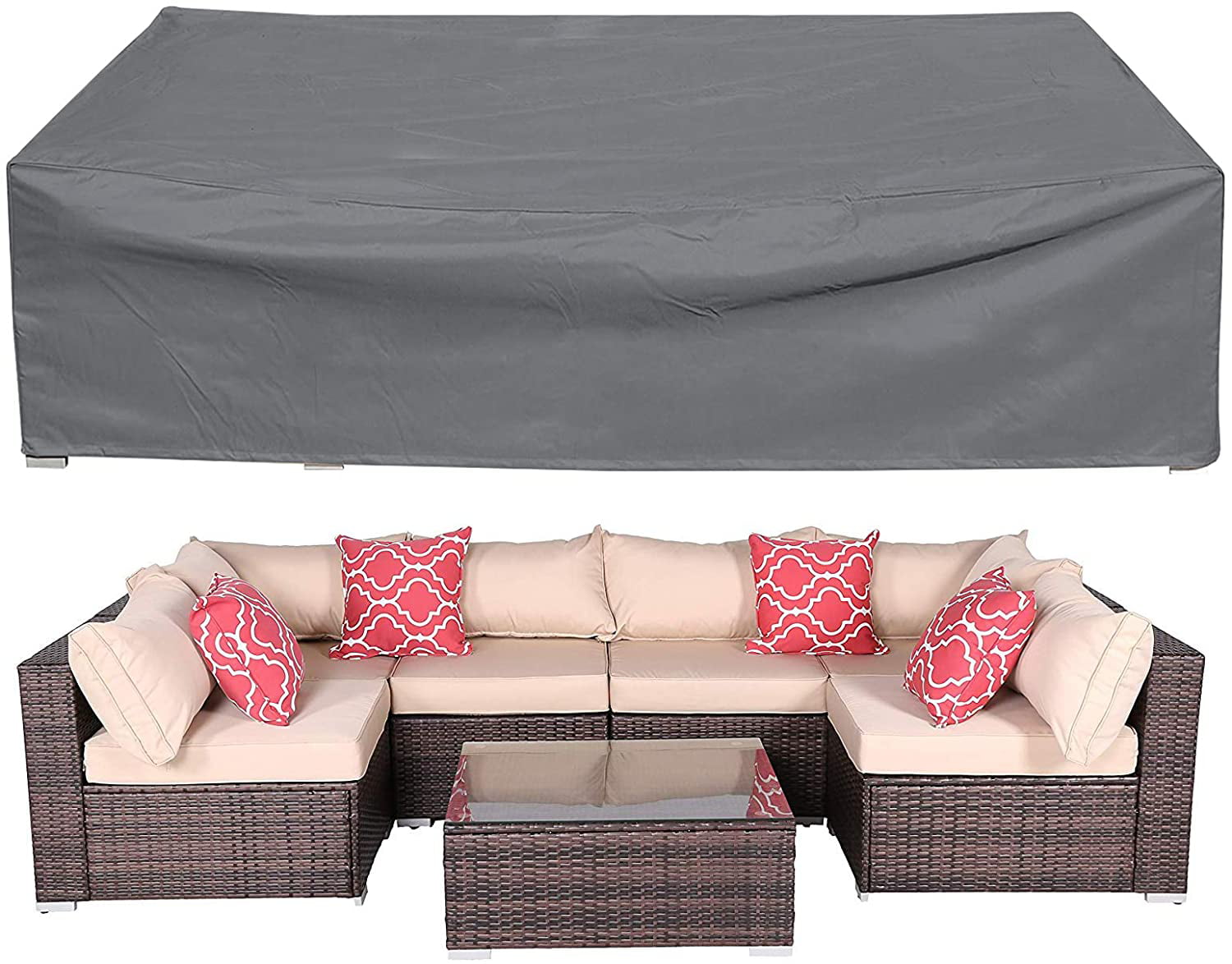 WATERPROOF GARDEN PATIO FURNITURE SET COVERS LARGE TABLE SOFA BENCH CUBE OUTDOOR 