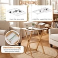 thumbnail image 6 of ELLEGNT 2 PCS Bamboo Folding Snack Tables - Space-Saving TV Tray Tables for Bedroom, Living Room, or Small Apartment, 6 of 9