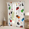 thumbnail image 3 of Manfei Multicolor Toy Cars Blackout Curtains,Cute Striped Print Curtains Pack of 2 (42x84 Each),Red, 3 of 7