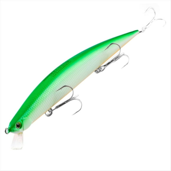 Leurre Flottant Wobbler pour la Pêche, Jerkbait d'Eau Salée 175 Mm/27 g, Leurre Suspendu Lent pour la Pêche de Surf, Flétan et Achigan D,1 x Appât Articulé