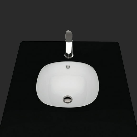 Ws Bath Collections Under So 037 Under 17-5/16" Round Ceramic Undermount Bathroom Sink -