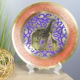 thumbnail image 2 of Natural Geo Giraffe Family Decorative Brass Accent Plate, 2 of 4