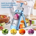 thumbnail image 4 of ONCE FOR ALL Mandoline Slicer Vegetable Cutter with Adjustable Thickness, 6-in-1 Food Chopper for Slice, Dice, Julienne, Strip, Shred & Grate, Kitchen Prep Tool with Food Pusher, 4 of 6