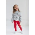 thumbnail image 3 of Disney Minnie Mouse Toddler Girls Pullover Crossover Fleece Hoodie T-Shirt and Leggings 3 Piece Outfit Set Infant to Big Kid, 3 of 5