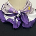thumbnail image 5 of Wrapables Satin Neckerchief Square Scarf 26.5 x 26.5 Inches, Lavender Irises, 5 of 5