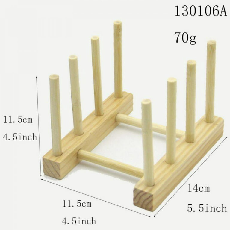 2lb Depot Bamboo Dish Drying Rack - Collapsible Wooden Drainer For