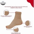 thumbnail image 4 of Diamond Star Diabetic Ankle Socks - Non Binding Quarter Socks for Men & Women, Cushion Circulatory Socks (Beige - 12 Pairs, Socks Size 10-13, Fit Women's Shoe Size 7-12), 4 of 6
