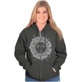 thumbnail image 5 of Celestial Sun Symbolic Spirit Animal Zip Hoodie Sweatshirt Women Brisco Brands 4X, 5 of 6