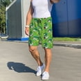 thumbnail image 6 of Daiia large mouth green color bass fish Pattern Mens Woven Stretch Pajama Short,Short Pajama Pants-4X-Large, 6 of 6