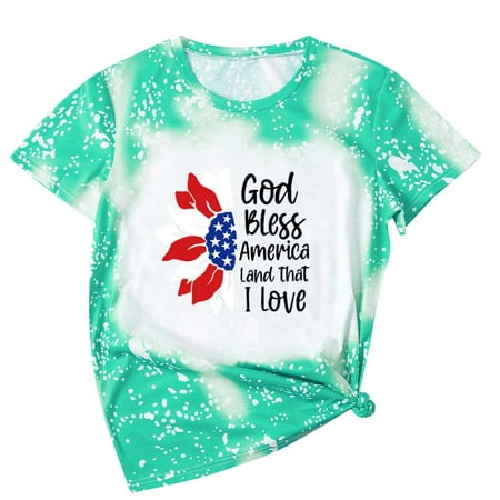

TAIAOJING Mother & Daughter Matching T-Shirts Women Tshirt Flag American Family Top Clothes Kids Children Printed Letter Top