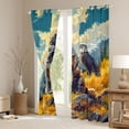 thumbnail image 3 of Castle Fairy Female Men Jungle Animal Wolves Eagle Black Out Curtains,Woodland Wildlife Curtains Pack of 2 (42x63 Each),Vintage Aesthetic Bedroom Curtains,Super Cozy Room Decor, 3 of 6
