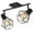Black, variant on Industrial 2 Light Track Lighting Kit, Black Flush Mount Ceiling Light, Adjustable 2 Head Ceiling Spotlight for Kitchen, Living Room, Hallway, Bathroom, Cabinet, Etc.(Gold)
