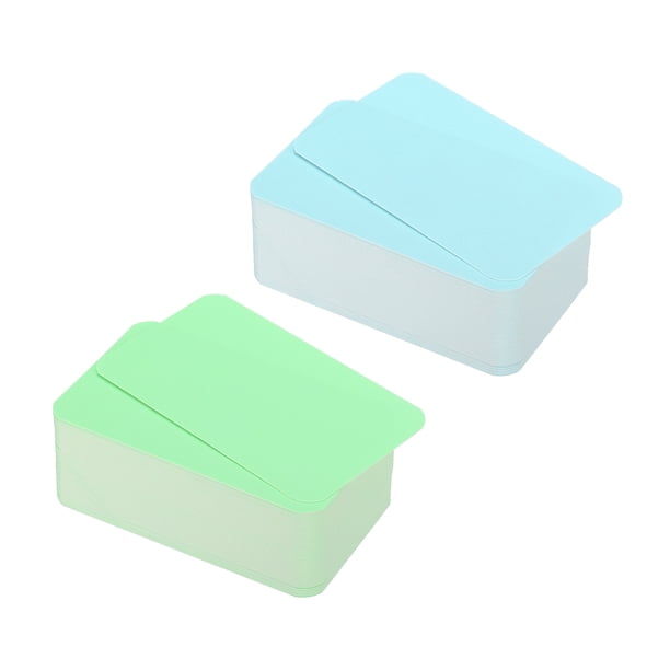 3.5" x 2" Tarjetas de presentación en blanco, pequeñas tarjetas de índice, tarjetas de mensaje, paquete de 200 en azul y verde