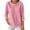 Z14 Pink, variant on Waffle Knit Tops for Women Crewneck 3/4 Sleeve Shirts Loose Fit Lightweight Pullover Blouses Comfy Casual Fashion Fall Winter Clothes Purple,S