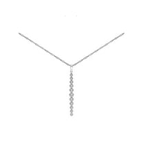 Keepsake 1/7ctw Diamond Sterling Silver Vertical Bar Pendant (I-J, I3), 18"