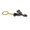 Black Gun Plated, variant on Cowboy Style Alloy Keyring Charm Spur Design Compact Travel Essential Accessory