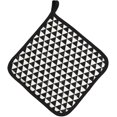 thumbnail image 3 of Potholders Trivets Kitchen Heat Resistant Cotton Coasters Hot Pads Pot Holders Set of 5 for Everyday Cooking and Baking by 8 x 8Inch (Red) Triangle Triangle, 3 of 7
