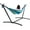 Blue, variant on Double Hammock with Stand, 450 LBS Heavy Duty Hammock with Bag, Saving Steel Stand for Outside Garden Yard, Red