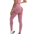 thumbnail image 3 of SROBPTY Fall Womens Pant Solid Sculpting High Waist Yoga Leggings, 3 of 5
