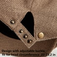 thumbnail image 6 of Classic Solid Flat Cap Newsboy Hats for Men Cabbie Driving Scally Adjustable, 6 of 7