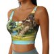 thumbnail image 2 of Balery Cartoon Mushroom House Sujetadores deportivos con espalda cruzada para mujer, acolchados, sin costuras, de alto impacto, ideales para yoga, gimnasio, entrenamiento y fitness.-XX-Large, 2 of 8