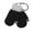 Black, variant on Winter Gloves Women Toddlers Full Finger Gloves Winter Double Layer Thick Warm Full Finger Stitching Knitted Mittens Winter Warm Furry Knitted Mitten With Neck String Gloves