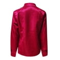 thumbnail image 6 of Odeerbi Shirts for Women Tops Blouses Classic Solid Color Blouse Slim Buttons Lapel Long Sleeve Tunic Black, 6 of 6