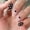 A, variant on Kokovifyves Nail Care 24 Pcs Checkerboard Maple Leaf Leopard Print Wearing Manicure Fake Nails
