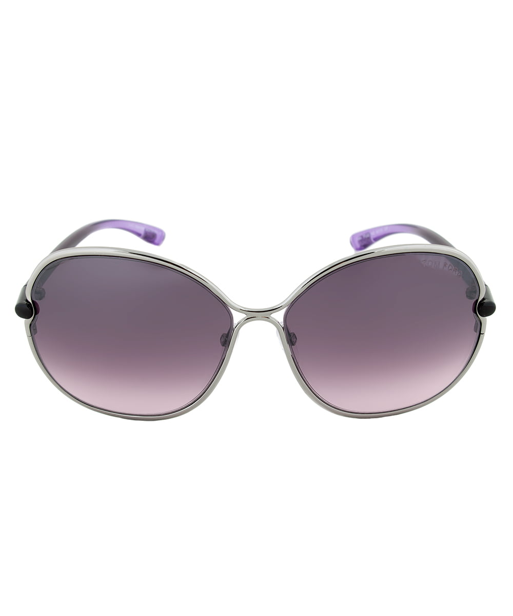 TOM FORD TF222 14Z LEILA SILVER VIOLET GRADIENT AUTHENTIC SUNGLASSES 63 MM ITALY 