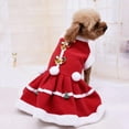 thumbnail image 4 of Finale Effacer! Doux Chaud Chien Robe de Noël Rouge Doux Confortable Chien Filles Costume Chien Santa Costume, 4 of 6