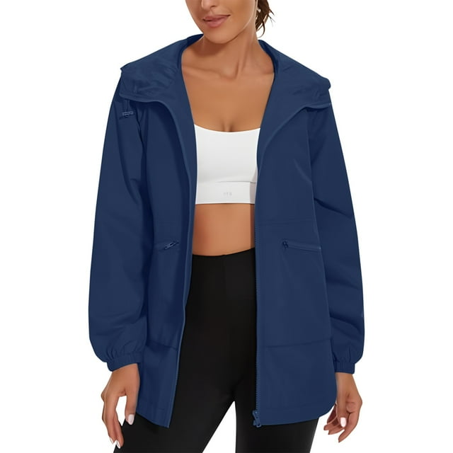 Soki Womens Rain Jackets Waterproof Windbreaker Jackets Lightweight Rain Coat