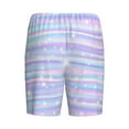 thumbnail image 5 of Naloa Striped Gradient Men's Short Pajama Pants, Lounge Comfort Shorts with Elasticized Waistband and Side Pockets - XX-Large, 5 of 9
