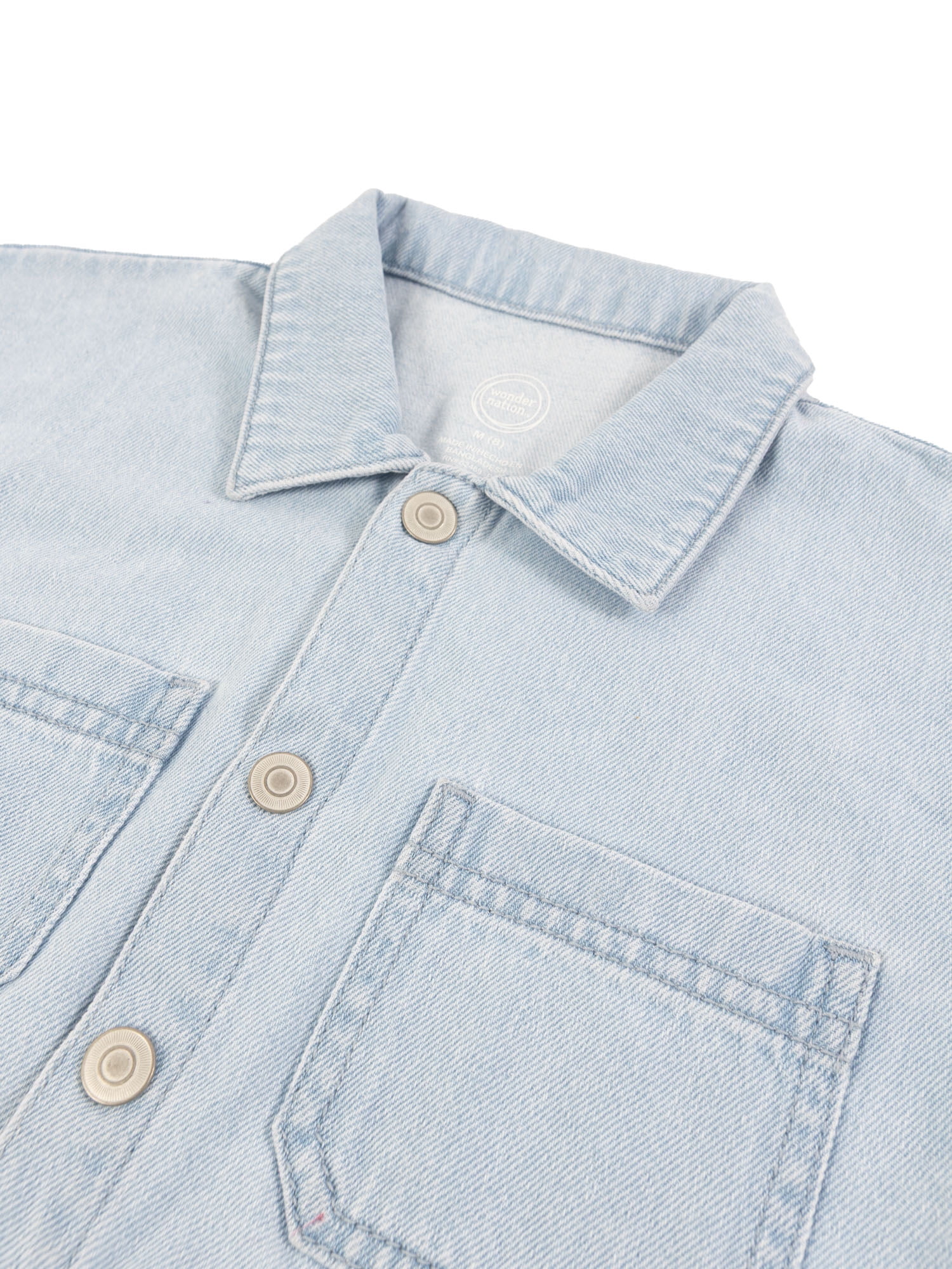 Wonder Nation Girls Denim Romper, Sizes 4-18