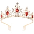 thumbnail image 1 of KAKOWELY Tiara Corona Tiara de Cristal Accesorio para el Cabello de Novia de Boda Tocado de Cristal Tocado, 1 of 5