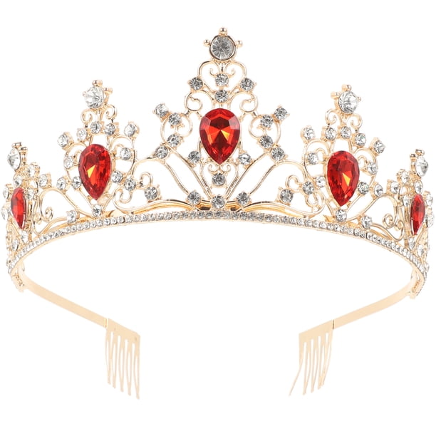KAKOWELY Tiara Corona Tiara de Cristal Accesorio para el Cabello de Novia de Boda Tocado de Cristal Tocado