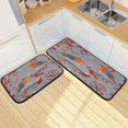 thumbnail image 7 of 2-Piece Kitchen Rugs Set Non-Slip Mats Carpet Floor for Kitchen, Bathroom (19.7"x27.6" & 19.7"x47.2") Red Berries and Robin Birds, 7 of 7