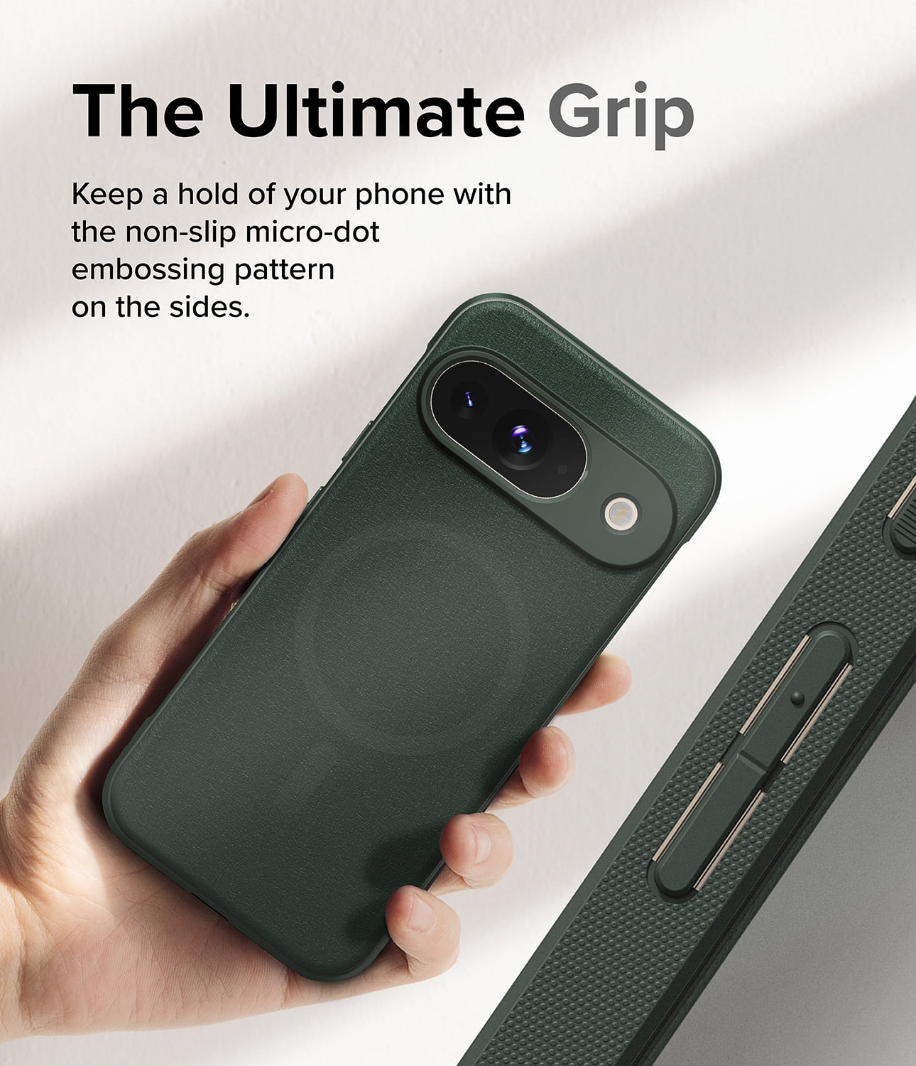 Ringke Pixel 9 [Onyx Magnetic] High Quality Flexible Heavy Duty Durable Phone Case Compatible with Magnetic Charger - Dark Green