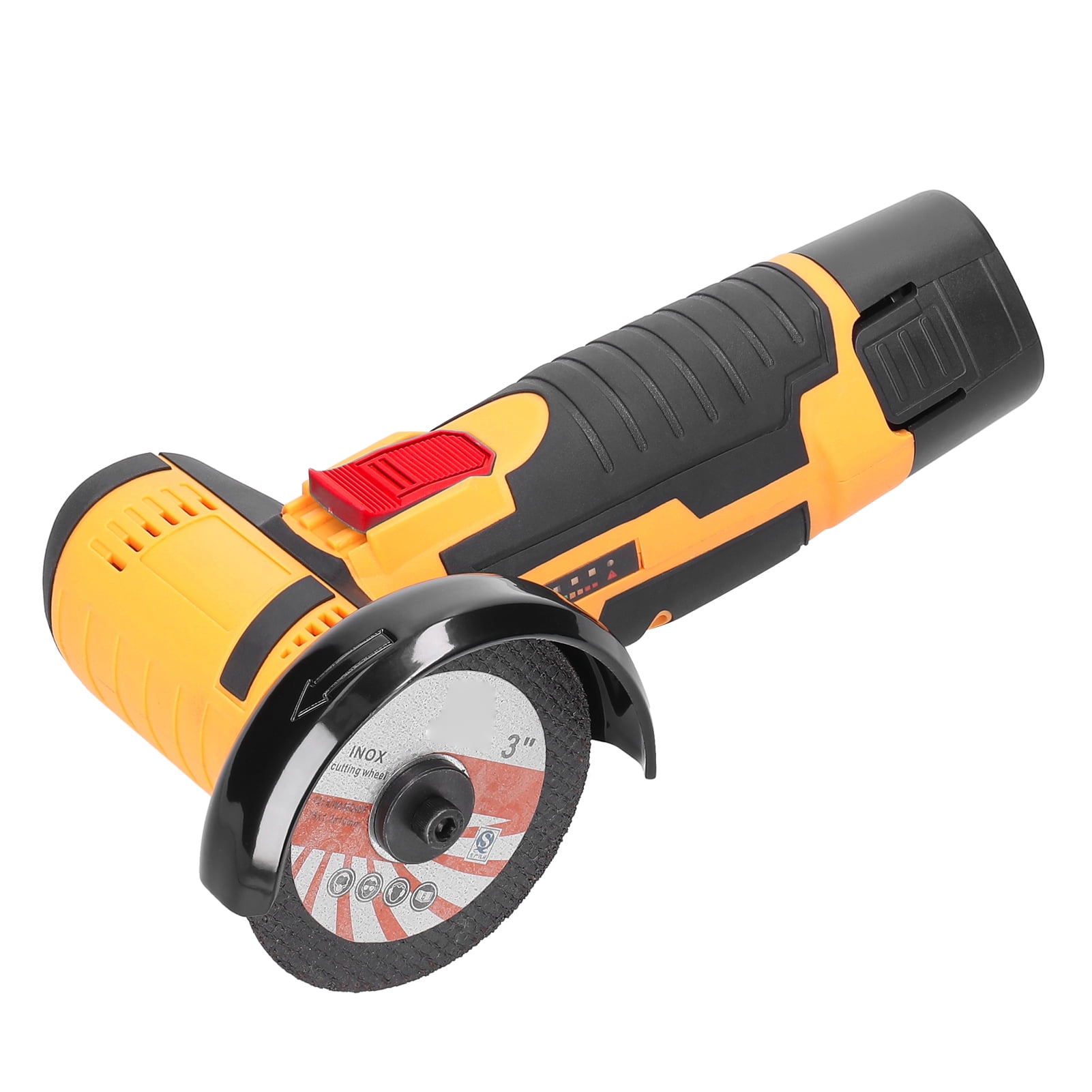 19500rpm Angle Grinder 19500rpm Electric Grinding Tool, Multifunctional Angle Grinder, Handheld Cutter with Cutting Polishing Ceramic Tile Wood Stone Steel, High Speed, Low Noise, ABS