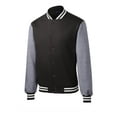 thumbnail image 5 of Sport-Tek Fleece Letterman Jacket-2XL (Black/ Vintage Heather), 5 of 6