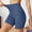 Blue, variant on Tsesme High Waisted Yoga Shorts for Women Elastic Slim Fits Butt Lifting Shorts Legging Comfy Seamless Sport Shorts ,Dark Blue,XL