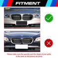 thumbnail image 2 of Xotic Tech M-Colored Stripe Grille Insert Trims Compatible with BMW 7 Series F01/F02 2013 2014 2015 730i 740i 750i 760i 730Li 740Li 750Li 760Li Kidney Grill (9-Beams Standard Grille), 2 of 9