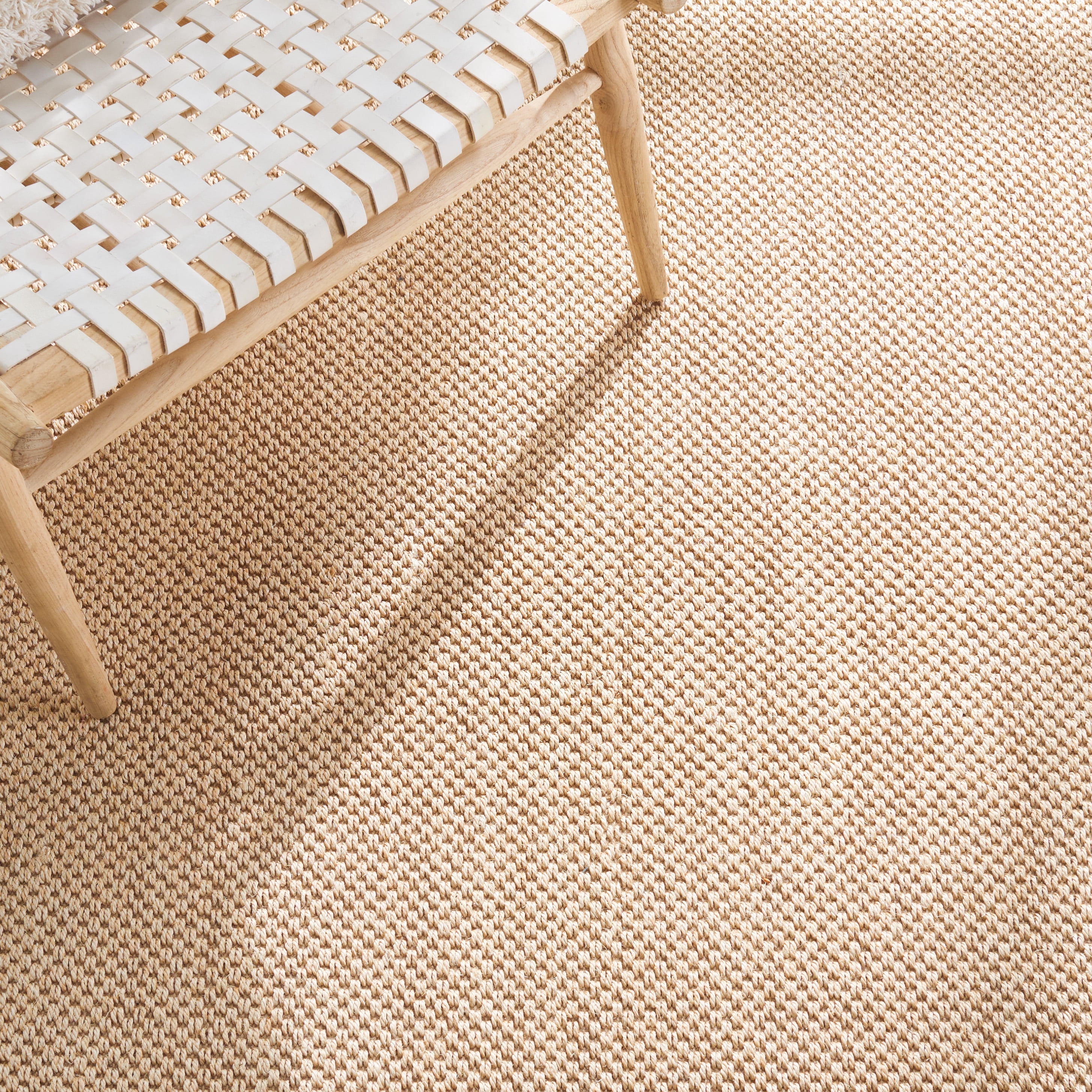 Safavieh Natural Fiber Jovana Solid Runner Rug, Maize/Burgundy, 2'6" x 10'