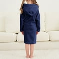 thumbnail image 5 of NIEWTR Toddler Girls Boys Sleepwear Kids Baby Cartoon Bathrobes Hooded Warm Flannel Night Robe Pajamas Cute Child Home Wear for 2-12 Years(A04-Navy,7-8 Years), 5 of 8