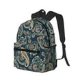 thumbnail image 2 of Daiia Indian Paisley 2 School Backpack for Men Women, Unisex Large Waterproof Bookbag Schoolbag Casual Daypack for High School/College/Teens/Travel/Work Black, 2 of 8