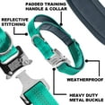 thumbnail image 5 of Black Rhino - Tactical Dog Collar Ultra-Soft Neoprene Padded Dog Collars for Medium, Large, XL Dogs | Heavy Duty Metal Buckle | Padded Handle for Dog Training (Medium, Aqua), 5 of 6
