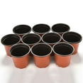 thumbnail image 4 of Flmtop 100 Pcs Pots de Fleurs Ronds en Plastique Bicolores Terracotta Pépinière Décoration Maison, 4 of 7